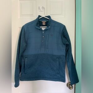 Men’s Ariat Caldwell Reinforced Snap Sweater/Sweatshirt size Small Majolica Blue